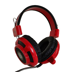Наушники YORO F05 Stereo полноразмерные игровые красные (УЦЕНКА) повреждена упаковка