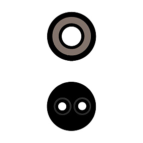 Стекло камеры Tecno Spark 9 Pro (KH7n) (комплект 2 шт.) Черный