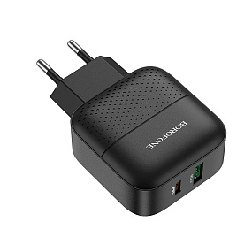 СЗУ-USB Borofone BA46A 1 выход, 1Type-C 3А PD20W+QC3.0 черный