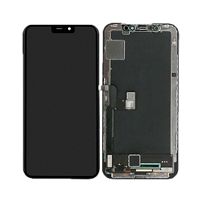 Дисплей для телефона iPhone X в сборе Черный - (Hard OLED, Full HD)