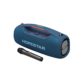 Колонка Hopestar A60 (Bluetooth/USB/Type-C/AUX/TF/TWS/P.bank) 100W синяя