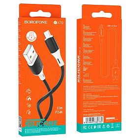 Дата кабель micro USB - USB Borofone BX79 2.4A 1м черный