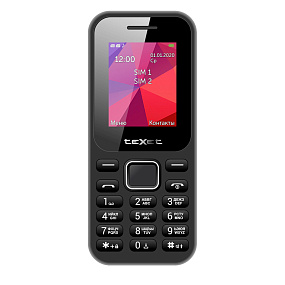 Мобильный телефон teXet TM-122 черный