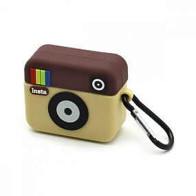 Кейс для Apple AirPods Pro Slim instagram бежево-коричневый