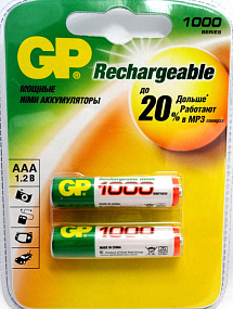 Аккумулятор AAA GP 1000mAh 2BL 1шт