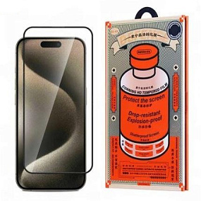 Защитное стекло iPhone 15/iPhone 16 Remax GL-83 черное