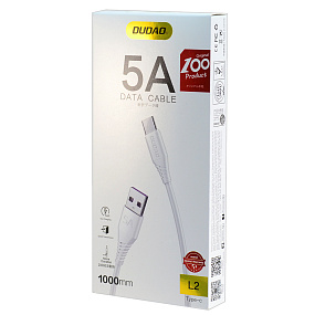 Дата кабель Type-C - USB Dudao L2 5A 1м белый