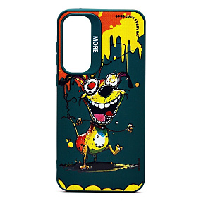 Силиконовый чехол для Samsung A556 Galaxy A55 SC335 (собака) темно-зеленый