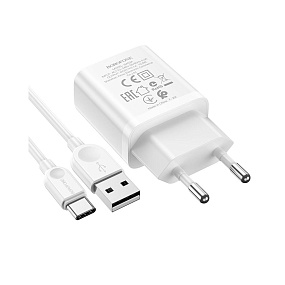 СЗУ+ micro USB Borofone BA52A 1 выход 2.1А белый