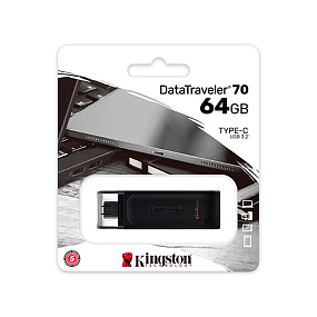 64Gb Kingston DataTraveler 70 Type C 3.0 черный