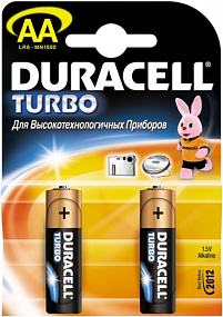 Батарейка АА Duracell Turbo LR6 2BL 2/40/120 1шт