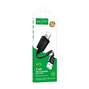 Дата кабель lightning - USB Hoco X73 2.4 1м черный