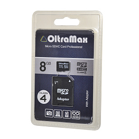 MicroSD 8Gb OltraMax Class 4 +SD adapter