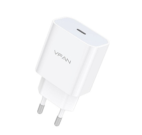 СЗУ-Type-C VFan E04 1 выход PD20W+QC белый