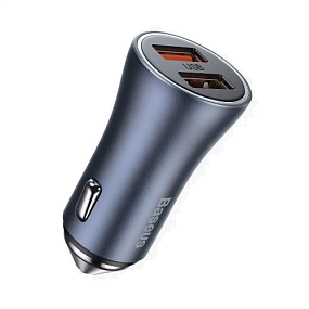 АЗУ-USB Baseus Golden Contactor Pro 2 выхода 40W (CGJD-A0G) серое