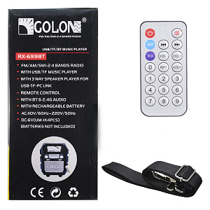 Радиоприемник-Колонка GOLON RX-688BT красный