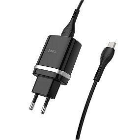 СЗУ+ micro USB Hoco C12Q 18W/QC 3.0 1 выход черный