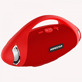 Колонка Hopestar H37 (Bluetooth/MicroSD/USB/FM/AUX/Microphone) влагозащищенная красная