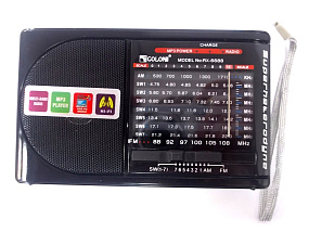 Колонка RX-6688 (FM/USB/microSD/фонарь) черный (УЦЕНКА) Повреждение упаковки