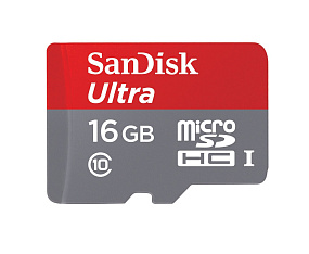 MicroSD 16Gb SanDisk Ultra Class 10 80Mb/s +SD adapter(УЦЕНКА) тех.пак