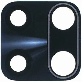 Стекло камеры Xiaomi Redmi Note 9/9S (M2003J15SC/M2003J15SG/M2003J6A1G) в сборе с рамкой Черный