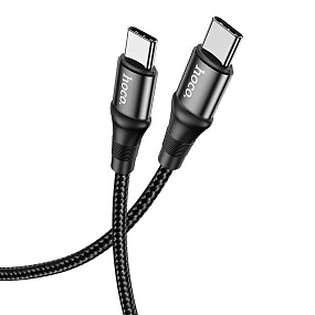 Дата кабель Type-C - Type-C Hoco X50 5.0А 1м черный