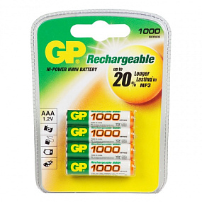 Аккумулятор AAA GP 1000mAh 4BL 1шт