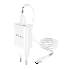 СЗУ+ micro USB Dudao A3EU 1 выход 2.4A QC3.0 белый