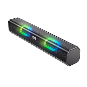 Колонка Hoco BS49 (Bluetooth/USB/FM/AUX/TWS) 10Вт черный(УЦЕНКА)скол на корп