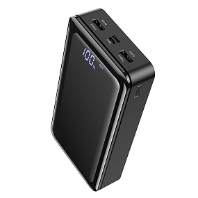Портативное зарядное устройство Borofone BJ8 2USB/Micro/Type-C 30000mAh черный(УЦЕНКА)потертости