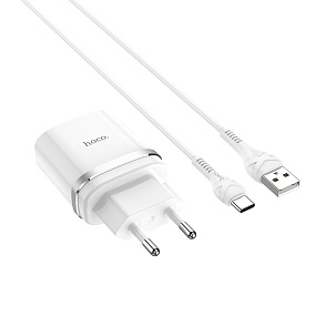 СЗУ+ Type-C Hoco C12Q 18W/QC 3.0 1 выход белый