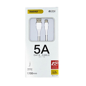 Дата кабель lightning - USB Dudao L2S 1м 6A белый