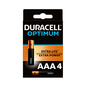 Батарейка ААА Duracell LR3 4BL Optimum 1шт