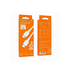 Дата кабель Type-C - Type-C Borofone BX93 100W 5A 1м белый