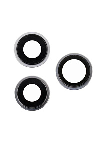 Стекло камеры iPhone 15 Pro Max (комплект 3 шт.) Белый