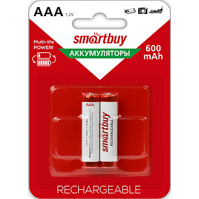 Аккумулятор AAA SmartBuy 600mAh 2BL 1шт