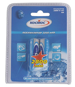 Аккумулятор AA Космос 2800 mAh 2BL 1шт