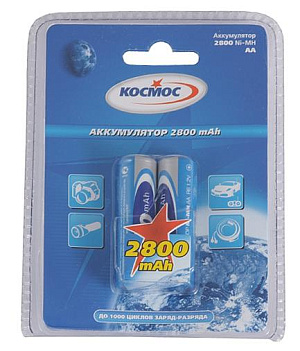 Аккумулятор AA Космос 2800 mAh 2BL 1шт