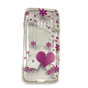 Силиконовый чехол для Samsung J105 Galaxy J1 mini SC001 со стразами (007)