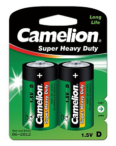 Батарейка Camelion R20 2BL Super тип D 1шт