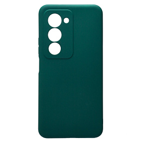 Силиконовый чехол Xiaomi Redmi 15 с закрытой камерой темно-зеленый