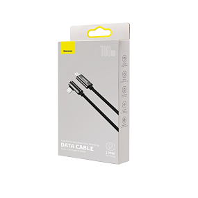 Дата кабель Type-C-Type-C Baseus (Catcs-01) 100W 1м 5A угловой черный