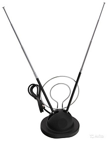 Антенна комнатная ДМВ+МВ с кольцом Телецифра