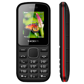 Мобильный телефон teXet TM-130 черно-красный