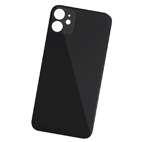 Задняя крышка iPhone 11 (стекло) черный - Премиум(УЦЕНКА)царапина