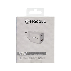 СЗУ-USB-Type-C Mocoll 2 выхода 33W белый