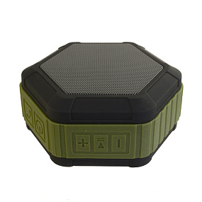 Колонка MY-01 (Bluetooth/MicroSD/USB/AUX) водонепроницаемая зелёная