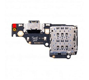 Шлейф Xiaomi Redmi Note 13 4G (23129RAA4G/2312) плата системный разъем/разъем SIM/микрофон - Премиум