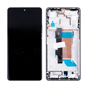 Дисплей для телефона Xiaomi Poco F5 (23049PCD8G) модуль с рамкой Черный - Оригинал