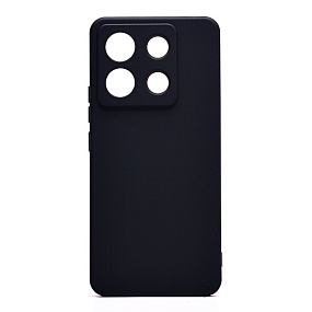 Силиконовый чехол Xiaomi Redmi Note 13 Pro 5G/Poco X6 с закрытой камерой черный